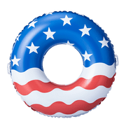 Funsicle Americana FunTube, 3.3ft Inflatable Pool Float, Stars & Stripes, Age 9 and up