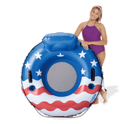 Funsicle Americana Sports Lounge, 4ft Inflatable Pool Float, Stars & Stripes, Age 14 & up