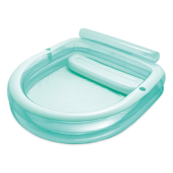 Funsicle Blissful Bench Inflatable Pool For Kids & Adults, 89"" x 83"" x 27"", Age 3 & up