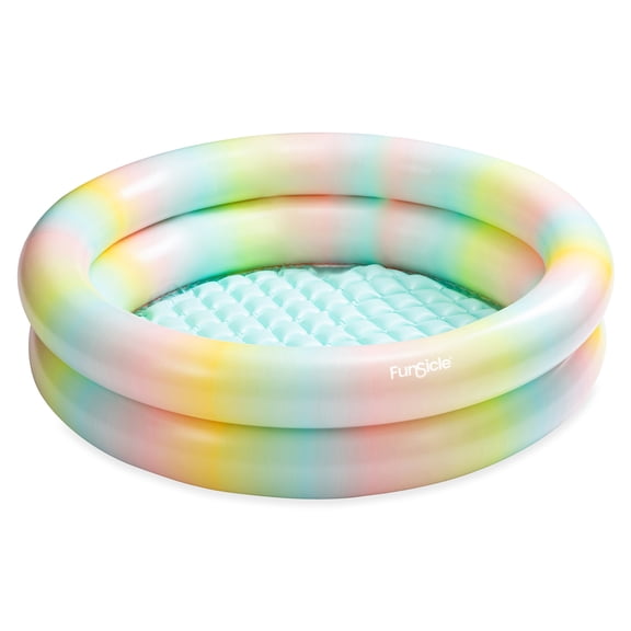 Funsicle Candy Glaze FunRing Inflatable Swimming Pool  2-Ring Design, Cushioned Base, 48" x 48" x 12", Multicolor