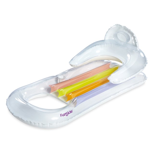 Funsicle Cloud White Relaxing Lounge, Inflatable Pool Float, Adults