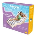 thumbnail image 1 of Funsicle: Deco FunChaiser Lounge - Blue & Cream, Inflatable Pool & Water Float, 68x34x30", Contoured Design, Drink Holder, 220 lb Capacity, 1 of 7