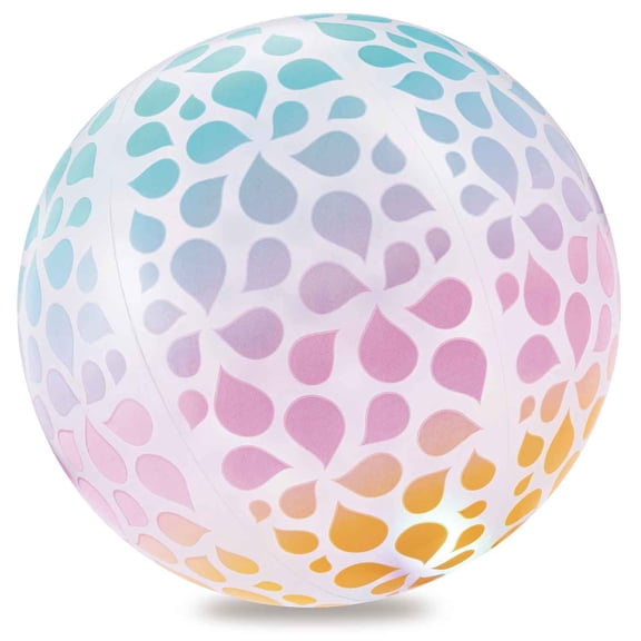 Funsicle FunGlow, 14" LED Inflatable Beach Ball, Color-Changing LED Lights, Age 9 and up
