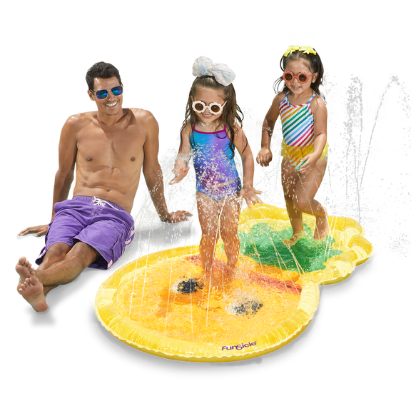 Funsicle Pineapple FunSpray Splash Mat, 5ft Water Spray Pad for Kids, Age 2 and up