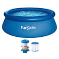 thumbnail image 1 of Funsicle QuickSet 8' x 30" Round Inflatable Top Ring Above Ground Swimming Pool Set, 1 of 6