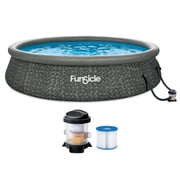 Funsicle Quickset 14  x 36  Round Inflatable Top Ring Above Ground Swimming Pool Set