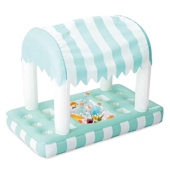 Funsicle Sip & Float, 4ft Inflatable Pool Bar, Floating Cooler & Cup Holders, Age 14 & up