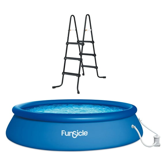 Funsicle SureStep 36 Inch 3 Stair Pool Ladder w/10' x 30" Above Ground Pool