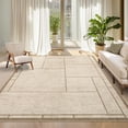 thumbnail image 1 of Memoryfield 10' x 13' Modern Geometric Area Rug, Low Pile Washable Non-Shedding Soft Rug, for Living Room Bedroom, Beige, 1 of 11