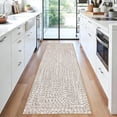 thumbnail image 1 of Memoryfield 2' x 10' Modern Braided Runner Rug, Washable Floor Cover, Non-Slip Stain-Resistant Soft Rug for Kitchen Bedroom Entryway, Beige Grey, 1 of 9