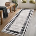 thumbnail image 1 of Memoryfield 2' x 6' Modern Washable Area Rugs Runner Rug, Non Slip Carpet, Stain-Resistant Floor Mat for Living Room Bedroom Home Office, Gray, 1 of 7