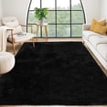 thumbnail image 1 of Memoryfield 4' x 6' Area Rug, Plush Non-Skid Rug, for Bedroom Living Room, Black, 1 of 9