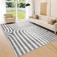thumbnail image 1 of Memoryfield 5' x 7' Abstract Modern Area Rug, Washable, Non-Slip, Soft Low-Pile Carpet for Living Room, Bedroom & Dining Room, Black, 1 of 6