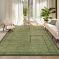 thumbnail image 1 of Memoryfield 5' x 7' Modern Geometric Area Rug, Low Pile Washable Non-Shedding Soft Rug, for Living Room Bedroom, Green, 1 of 10