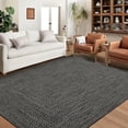 thumbnail image 1 of Memoryfield 9' x 12' Modern Braided Area Rug, Washable Floor Cover, Non-Slip Stain-Resistant Soft Rug for Living Room Bedroom Office, Dark Gray, 1 of 7