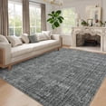 thumbnail image 1 of Memoryfield 9' x 12' Washable Area Rug, Stain-Resistant Low Pile Non Slip Carpet, Floor Mat for Living Room Bedroom Home Office, Dark Gray, 1 of 8