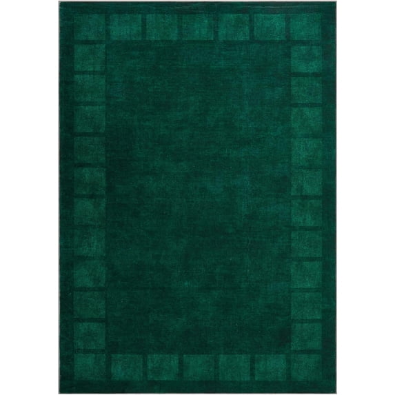 Funslane Area Rug 10' x 13', Washable Non-Slip Soft Floor Carpet, Modern Abstract Bohemian Style for Living Room, Bedroom & Dining Room, Green