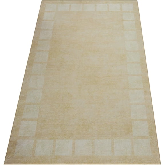 Funslane Area Rug 2' x 6', Washable Non-Slip Soft Floor Carpet, Modern Abstract Bohemian Style for Living Room, Bedroom & Dining Room, Beige