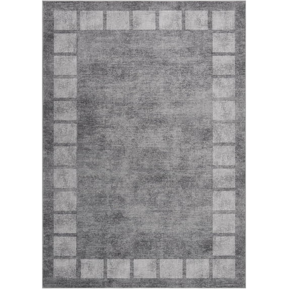 Funslane Area Rug 5' x 7', Washable Non-Slip Soft Floor Carpet, Modern Abstract Bohemian Style for Living Room, Bedroom & Dining Room, Gray