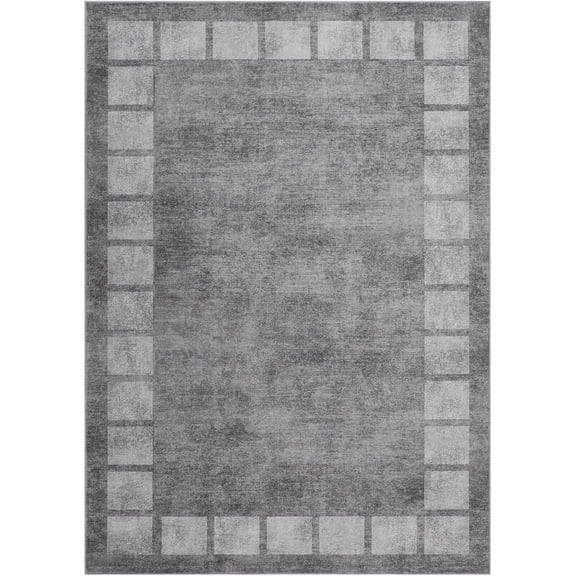 Funslane Area Rug 9' x 12', Washable Non-Slip Soft Floor Carpet, Modern Abstract Bohemian Style for Living Room, Bedroom & Dining Room, Gray