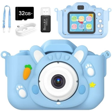 Funsmile Kids Digital Camera Video Cameras Birthday Gift for Toddler Boy Girl Age 3-8 with 32GB SD Card