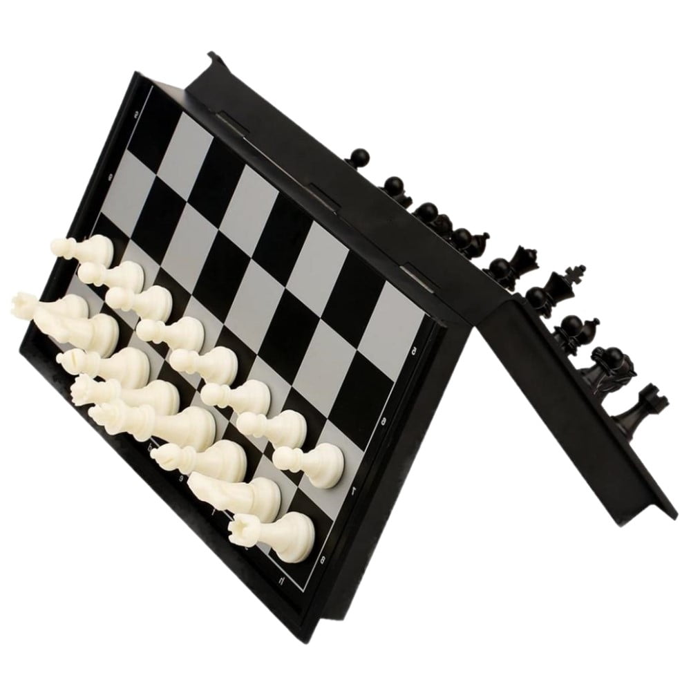 32Pcs Mini Portable Travel Folding Magnetic Chess Set King Queens Game For  Kid