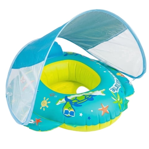 Pool Float Toys Baby Pool Float with Canopy Baby Float Infant Swimming Pool Float Sun Protection
