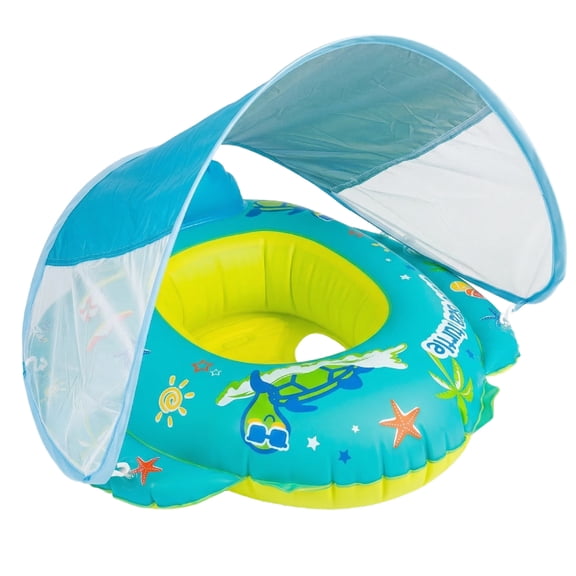 Pool Float Toys Baby Pool Float with Canopy Baby Float Infant Swimming Pool Float Sun Protection
