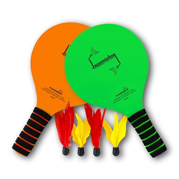 Funsparks Paddle Ball Jazzminton Game - All-Season Indoor/Outdoor Racquet Game for Active Play