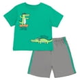 thumbnail image 1 of Funstuff Alligator Later Gator T-Shirt and Mesh Shorts Outfit Set Toddler to Little Kid, 1 of 5