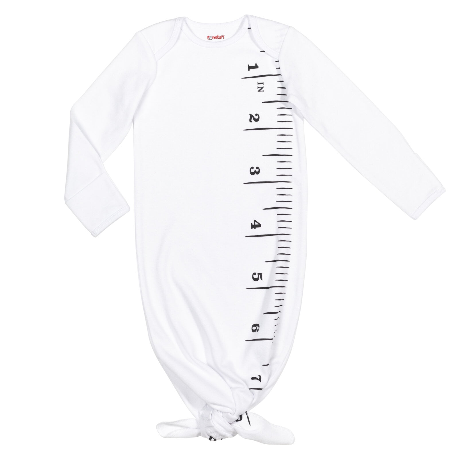 Funstuff Milestone Ruler Long Sleeve Swaddle Sleeper Gown Newborn to