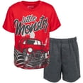 thumbnail image 1 of Funstuff Monster Truck Little Boys T-Shirt and French Terry Shorts Outfit Set Toddler to Little Kid, 1 of 5