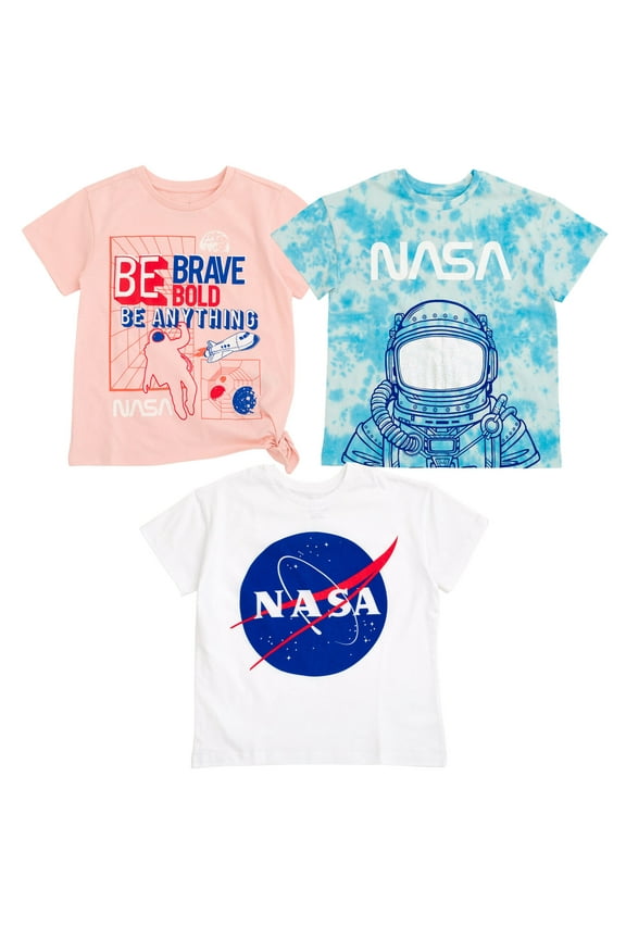 Funstuff Space Astronaut 3 Pack Pullover T-Shirts Logo Toddler to Big Kid