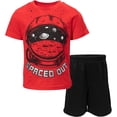 thumbnail image 1 of Funstuff Space Astronaut Little Boys T-Shirt and Mesh Shorts Outfit Set Toddler to Little Kid, 1 of 5