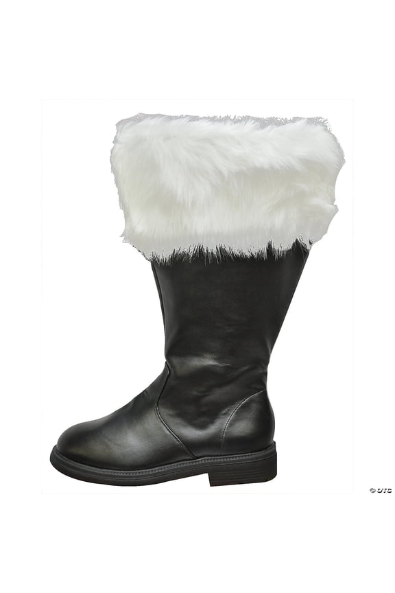 - Santa Boot Wide Calf Fur Cuff - Men's Shoe M (10 - 11)