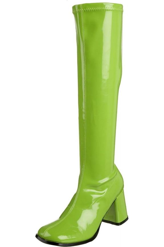 Funtasma by Pleaser Women's Gogo-300 Boot 9 Lime Stretch Patent