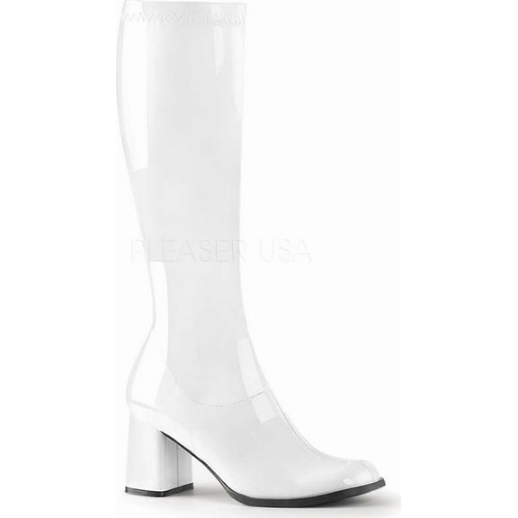 Funtasma by Pleaser Women's Gogo-300,White Patent,6 M