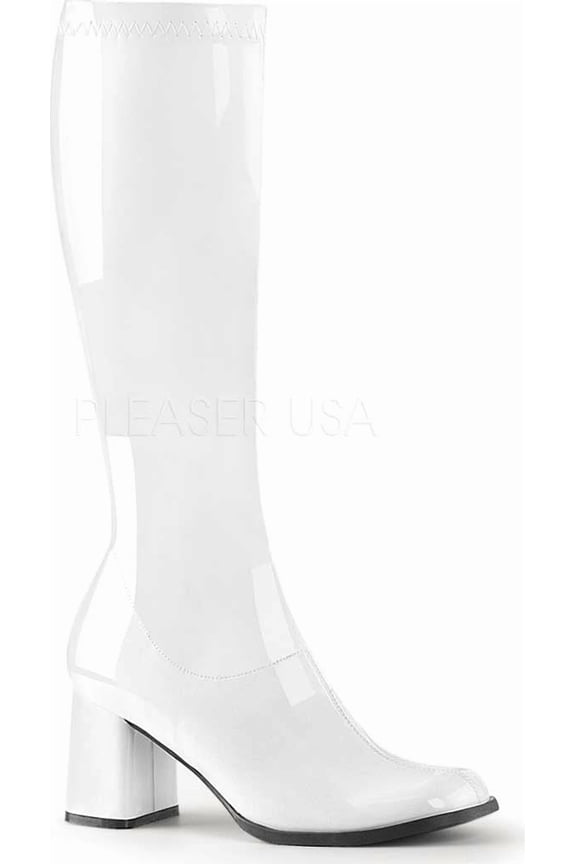 Funtasma by Pleaser Women's Gogo-300,White Patent,6 M