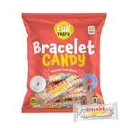 Funtasty Candy Bracelets - Party Favors - Fruit Flavors, Individually Wrapped, Stretchable, 21-Ounce Bag 40 Count