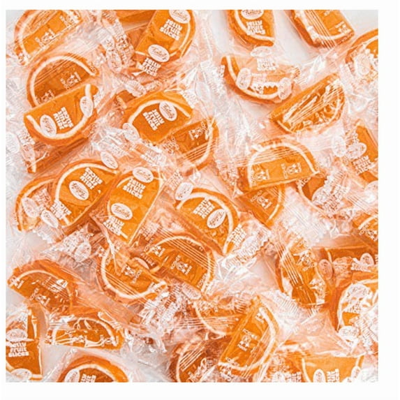 Funtasty Gourmet Jelly Slices, Orange Flavored Individually Wrapped Bulk Candy, 2 Lbs