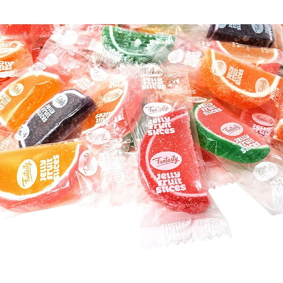 Funtasty Jelly Candy Fruit Slices, Individually Wrapped, Assorted Flavors Bulk Candy, 5 Pounds Bag