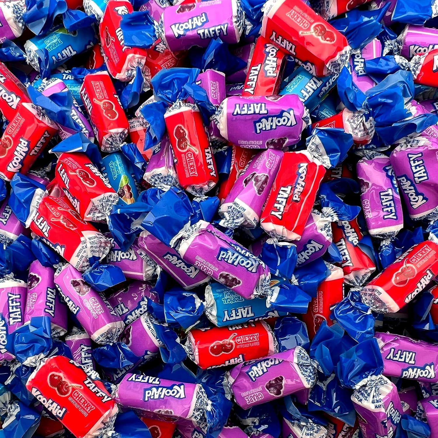 Funtasty Kool-Aid Taffy Candy, Cherry, Grape, Fruity Mix, Assorted