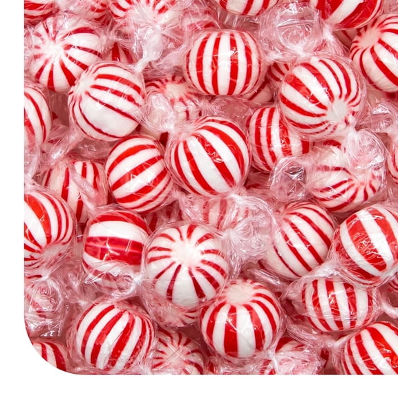 Funtasty Peppermint Jumbo Mint Balls Classic Hard Candy, Bulk 2 Pounds