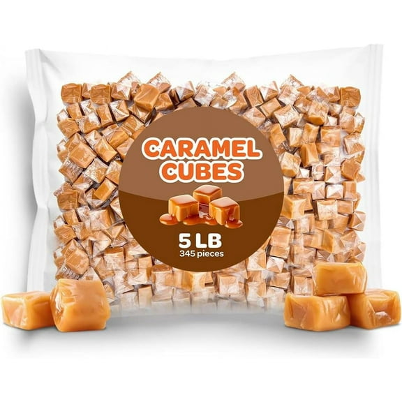 Funtasty Vanilla Caramel Squares Candy, Bulk Pack 5 Pounds