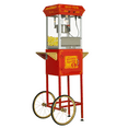 thumbnail image 1 of Funtime 4 oz Full-Size Hot Oil Popcorn Maker Machine with Cart, Red and Gold, 1 of 13