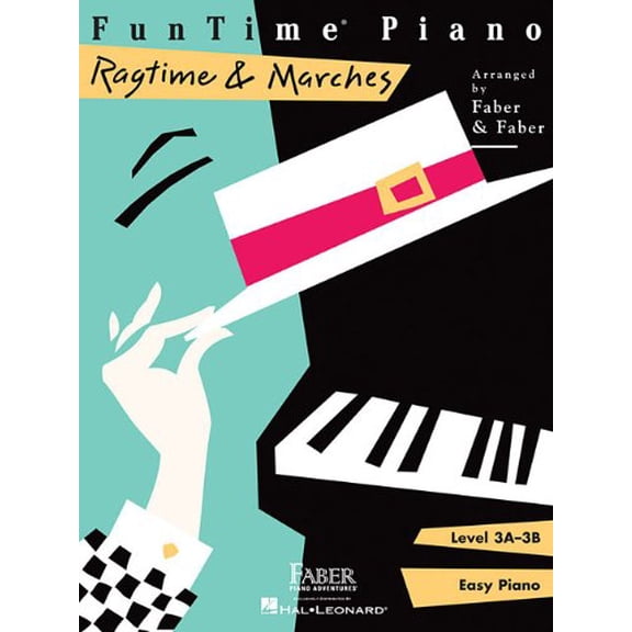 Pre-Owned FunTime Piano: Ragtime and Marches - Level 3A 3B | Easy Piano Songbook for Intermediate Students | Faber Piano Adventures with Sheet Music | American Ragtime Pieces for Piano Players, 97816