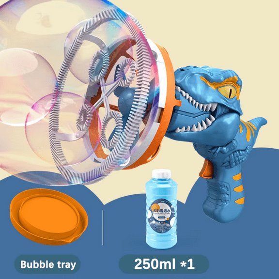 Funtogether Toy 2-in-1 Bubble Fan Gun for Kids, Bubble-in-Bubble Blower Machine, Outdoor Summer Toy for Toddlers, Parties, and Fun (Bubble Solution Not Included)