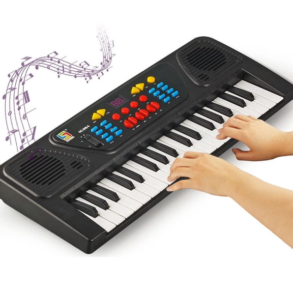 Funtogether Toy 37-Key Portable Electronic Keyboard Piano for Beginners, Kids Digital Music Keyboard with Teaching Modes, USB & Battery Powered