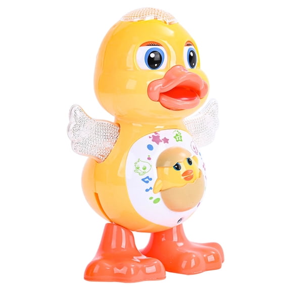 Funtogether Toy Musical Dancing Duck, Interactive Walking and Singing Toy with Flashing Lights, Electronic Educational Toy for Babies and Toddlers