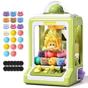 Funtogether Toys Dinosaur Mini Claw Machine for Kids Ages 3-8, Prize Dispenser Game, Electronic Arcade Claw